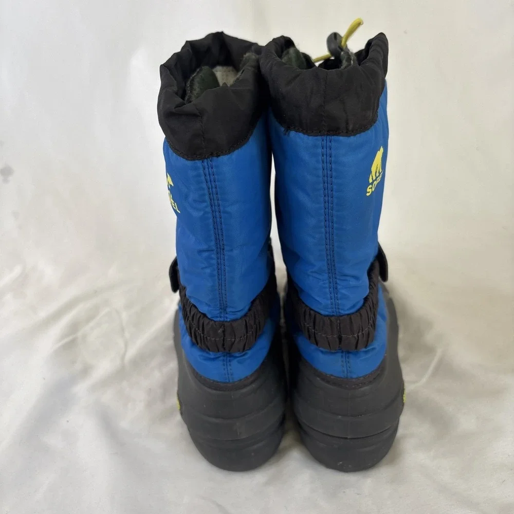 SOREL Blue/Black Flurry Youth Boys Insulated Winter Waterproof Snow Boots Size 5